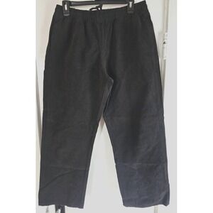 Yeezy YZY x GAP  black Elastic waist pull on sateen cargo pants solid Mens L Y2K